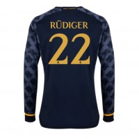 Fotballdrakt Herre Real Madrid Antonio Rudiger #22 Bortedrakt 2023-24 Langermet